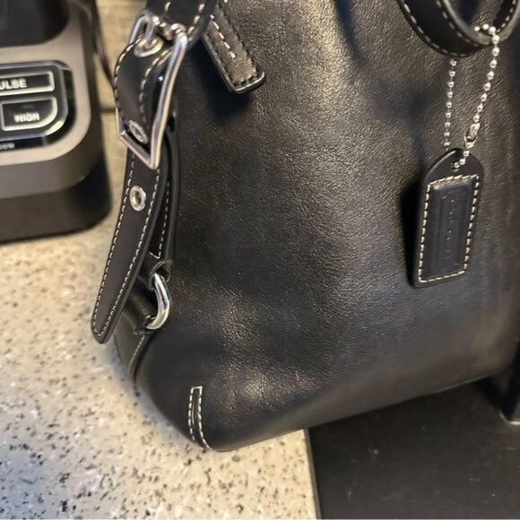 Rare Vintage Coach Legacy Studio 09368 Black Leather Drawstring Backpack Purse - Picture 7 of 14